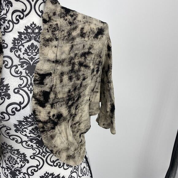 Grievergate Brown Black Mineral Wash Thermal Textured Shrug. Size Medium. - Picture 2 of 7